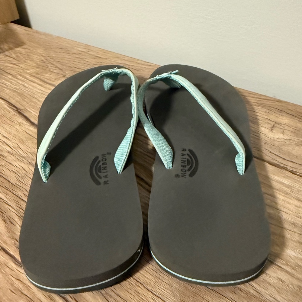 Rainbow Kids Sandals with Light Blue Straps 2/3